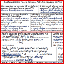Świat w przededniu I wojny światowej. Pośrednie przyczyny konfliktu
