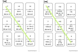 Domino - obliczanie wartości liczbowych wyrażeń algebraicznych.