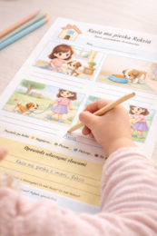 Kasia ma pieska Reksia – karta opowiadania obrazkowego