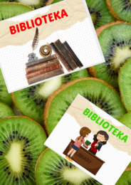 Biblioteka - tabliczka na drzwi, witacz, 4 wersje