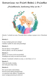 Scenariusz na Dzień Babci i Dziadka pt. "Dziadkowie, kochamy Was za to..."