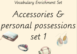 Zestaw kart obrazkowych: ACCESORIES and PERSONAL POSSESSIONS SET 1