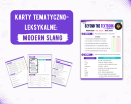 Karty tematyczno-leksykalne angielski: Modern Slang - kosmetyki, biżuteria, perfumy