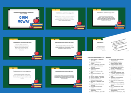 O KIM MOWA? – bohaterowie – LEKTURY OBOWIĄZKOWE – prezentacja -74 slajdy - egzamin – kl. 7-8 + odpowiedzi