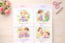 Róża i Jagoda – historyjka obrazkowa 4 elementy