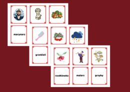 ORTOGRAFIA – wyrazy z „RZ”, "Ż", "Ó", "U" – memory - zestaw - 120 szt.