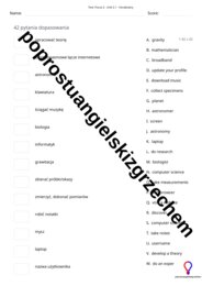 Focus 2 – Unit 2 – testy