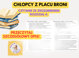 📚 „Chłopcy z Placu Broni” – rozdział 4 – czytanie ze zrozumieniem + klucz odpowiedzi