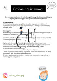 Gra "Czółko"- Części mowy (rzeczownik, przymiotnik, czasownik)