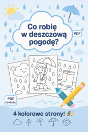 Karta pracy: "Co robię w deszczową pogodę?"