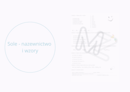 Wzory i nazwy soli - karta pracy