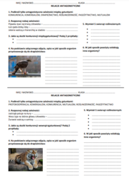 Zależności antagonistyczne - sprawdzian