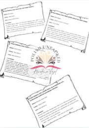 42 karty "Wskaż bohatera, który..." + odpowiedzi, egzamin ósmoklasisty, lektury obowiązkowe