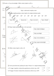 Kąty i zależności między nimi - zestaw zadań