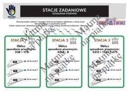 Działania pisemne - STACJE ZADANIOWE/Klasa 4 SP./ Klasa 5 SP./ Klasa 6 SP.
