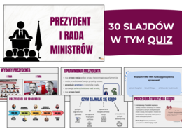 Prezydent i Rada Ministrów- prezentacja multimedialna | WOS klasa 8 szkoła podstawowa