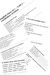 English Class A1+ – Unit 1 – vocabulary revision