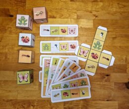 Układanka lewopółkulowa - kostki wiosna