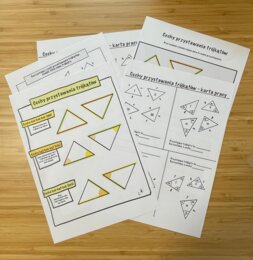 Cechy przystawania trójkątów - pakiet kart i notatka