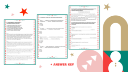 MATURA Z JĘZYKA ANGIELSKIEGO – CHRISTMAS LESSON | Zestaw maturalnych zadań egzaminacyjnych: dialogi, czytanie, uzupełnianie luk, tłumaczenia, transformacje, exam writing (e-mail, wpis na bloga) + klucz odpowiedzi! (Poziom B1-B1+)