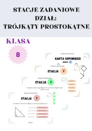 STACJE ZADANIOWE - TRÓJKĄTY PROSTOKĄTNE