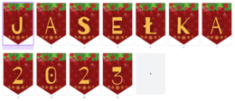 Girlanda - baner - napis - Jasełka 2023 Format: 11x A4