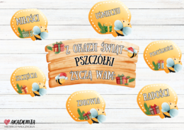 ŚWIĄTECZNE ŻYCZENIA - WERJA PSZCZÓŁKI - INNE NAZWY GRUP RÓWNIEŻ DOSTĘPNE