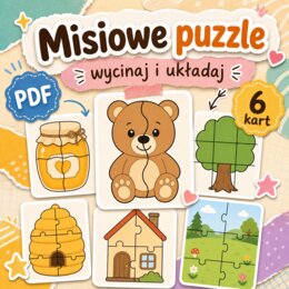 Misiowe puzzle do wycinania