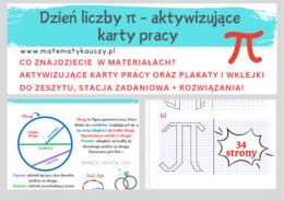 Dzień Liczby Pi - AKTYWIZUJĄCE karty pracy / plakaty / wklejki /kodowanie/ STACJA ZADANIOWA + ROZWIĄZANIA