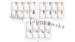 Gramatyka/ Like/ Gerund/ Basic information/ Gra/ Gra uniwersalna/ Gra językowa/ Karty obrazkowe/ Zabawa/ Dzieci/ Warm-up/ Rozgrzewka/ Słownictwo