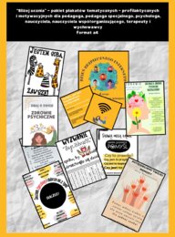 Plakaty - Dzień Życzliwości, Dzień Bezpiecznego Internetu, Zdrowie Psychiczne, Wolontariat