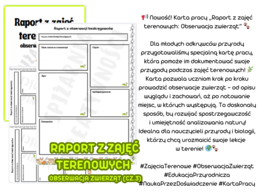 Raport z zajęć terenowych - obserwacja zwierząt (cz.3) biologia, przyroda