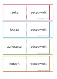 Fiszki - części mowy