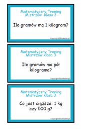 Matematyczny trening mistrzów - klasa 3