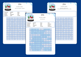 ZIMA – wykreślanka – biblioteka – świetlica - ORTOGRAFIA