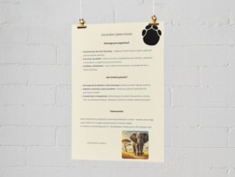 Plakat o zagrożonych gatunkach