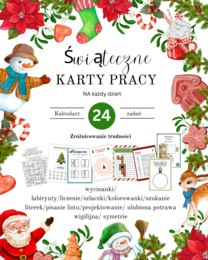 🎅 Świąteczne karty pracy – kalendarz zadań 🎁 Aż 61 stron kreatywnych i zróżnicowanych aktywności na każdy dzień grudnia!