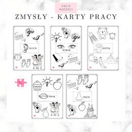 Zmysły - kolorowanki