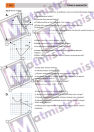 Monotoniczność funkcji, znak wartości funkcji + 34 wykresy różnych funkcji.