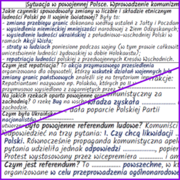 Sytuacja w powojennej Polsce. Wprowadzenie komunizmu - notatki i karta pracy