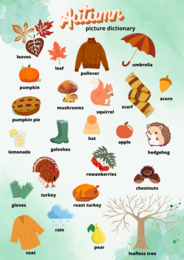 Autumn Picture Dictionary