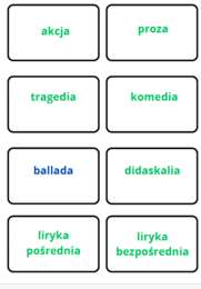 Pojęcia - fiszki z języka polskiego