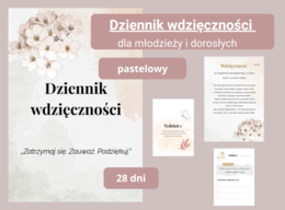 Dziennik wdzięczności – pastelowy (dla licealistów i dorosłych)