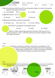 Sprawdzian. Liczby na co dzień. Obliczenia praktyczne. Klasa 6. GWO