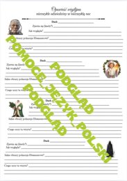 Opowieść wigilijna - karta pracy - wizyta duchów