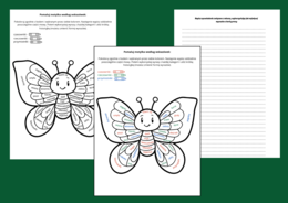 Gramatyczny motylek – CZĘŚCI MOWY – gramatyka – wiosna – karta pracy – czasownik – rzeczownik – przymiotnik - ćwiczenia redakcyjne – KOLOROWANKA + odpowiedzi