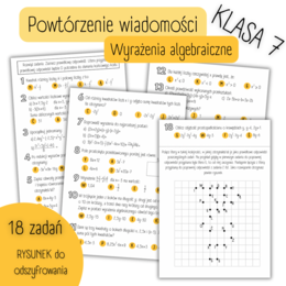 POWTÓRZENIE MATERIAŁU - Wyrażenia algebraiczne - KLASA 7