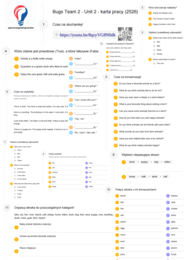 Bugs Team 2 – Unit 2 – karta pracy