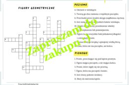 Krzyżówka - figury geometryczne