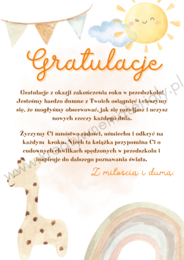 Wklejka do książki PRZEDSZKOLE